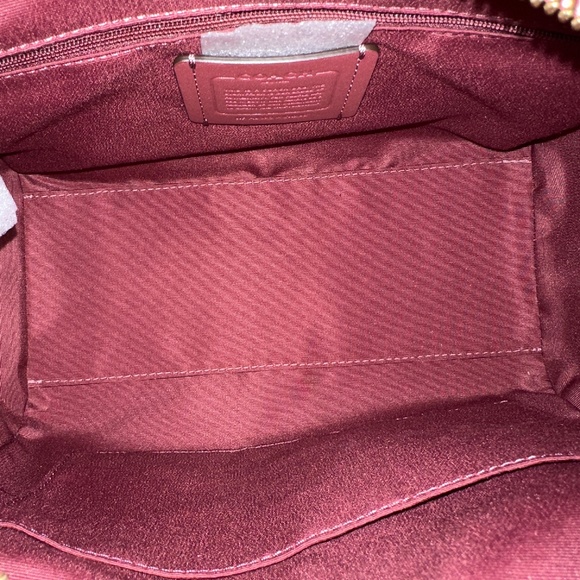 COACH Rowan Satchel Crossgrain Leather - Petunia - Picture 8 of 9